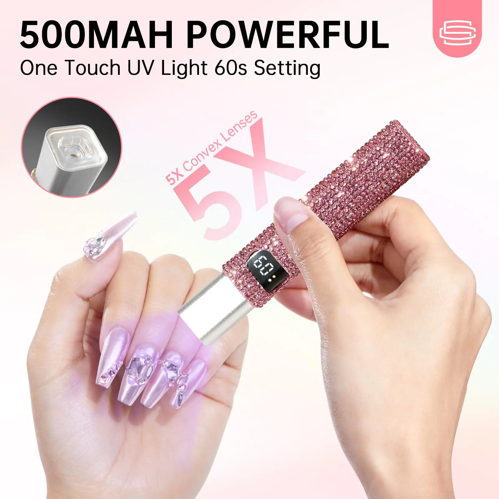 High Quality 3W Cordless Portable LED UV Lamp Professional Nail Salon Rechargeable Battery Power Supply Gel Nail Lamp