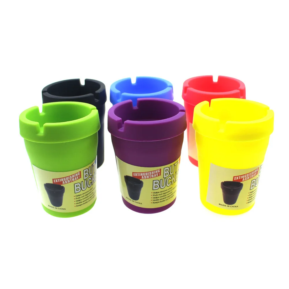 Wholesale New Colorfully Design Plastic Custom Smokeless Ashtray Smoking Plastic Car Ashtray