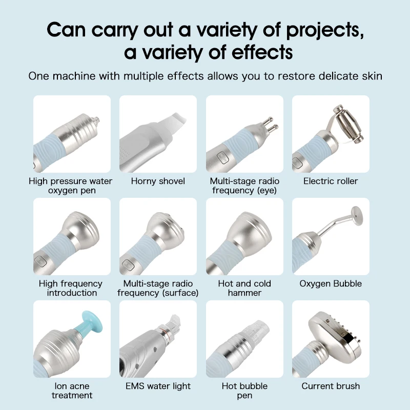 Nueva Technology Professional Sky Blue Star 12 In 1 Face Treatment Pore Cleaning Aqua Peeling Hydra Jet Peel Equipment