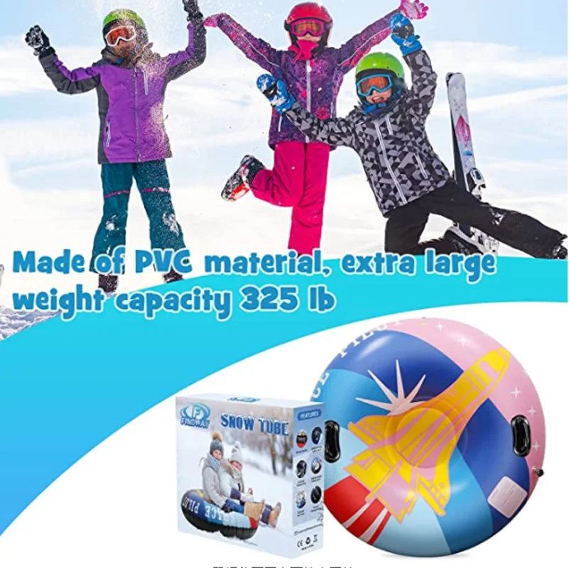 inflatable snow tube for winter fun,sturdy sledding tubes