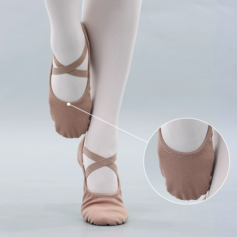 Elastic Latin dance practice Soft-soled ballet shoes for adults children Breathable balanced light dance shoes