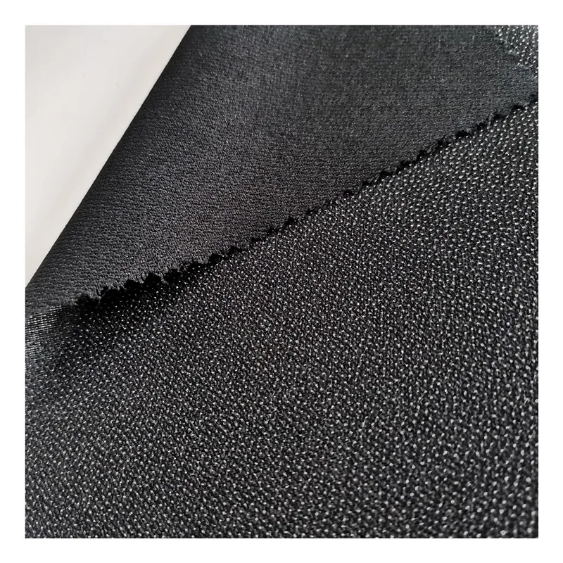 PA Double Dot 100% Polyester 70 Gram Soft Shapeable Hanging Fusibe Woven Interlining Fabric for Male Autumn Winter Clothes