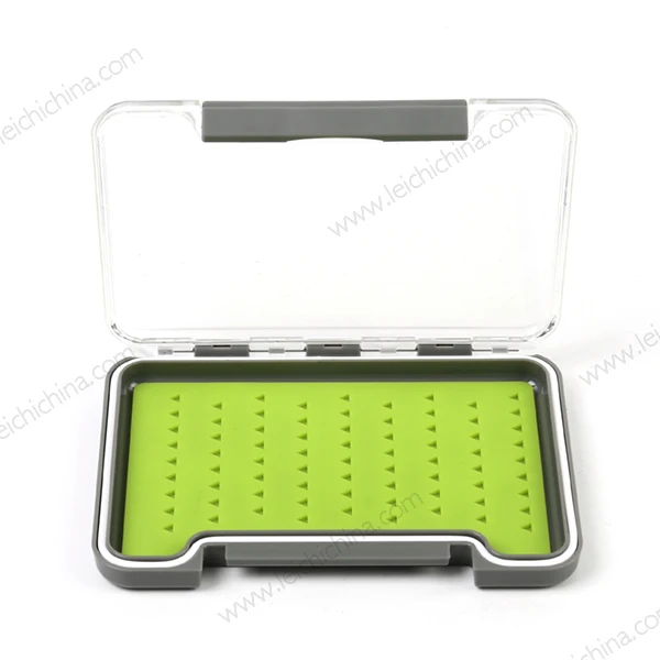 Clear lid waterproof silicone insert fly fishing box