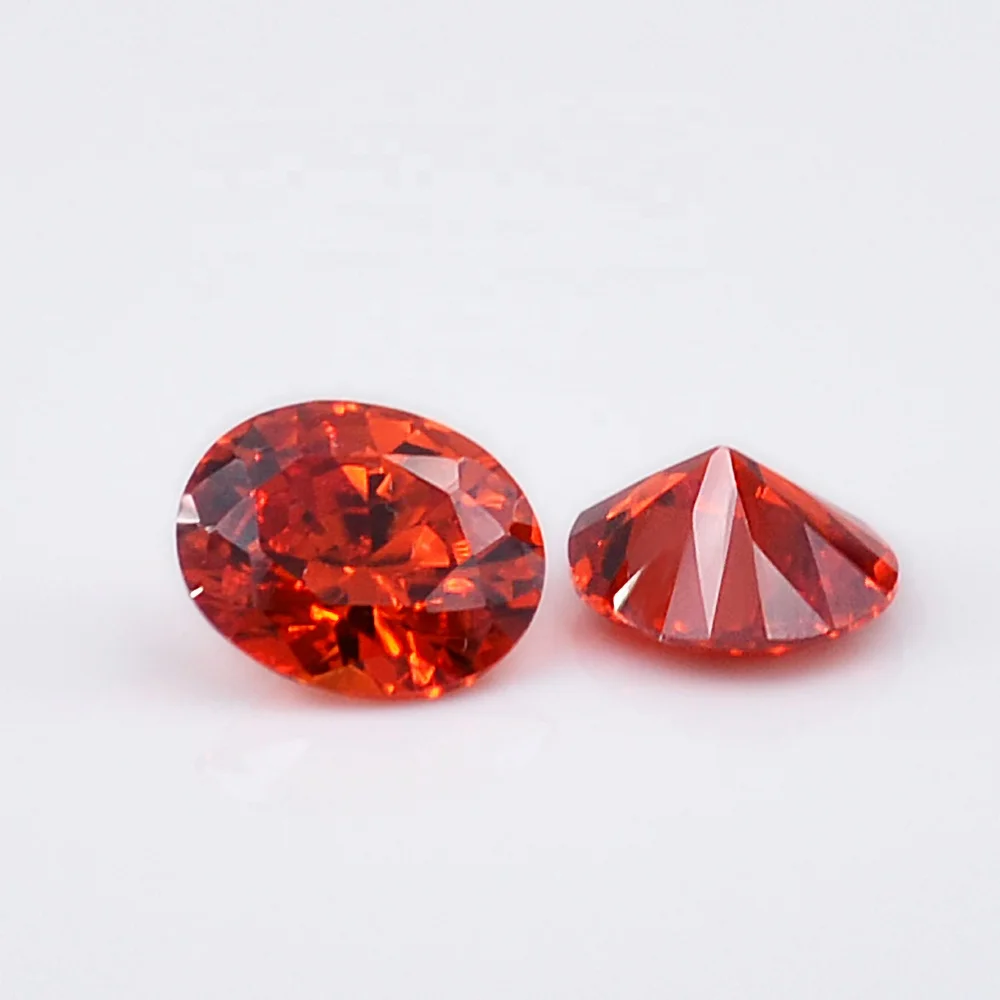 Лучший поставщик, оптовая цена, машинная резка, свободные овальные оранжевые лабораторные выросшие бриллианты для ювелирных колец
