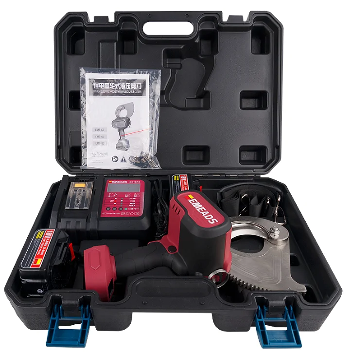 Emads EMS-50 Red Hydraulic Cable Cutter Electric Tool for Aluminum Copper Cable