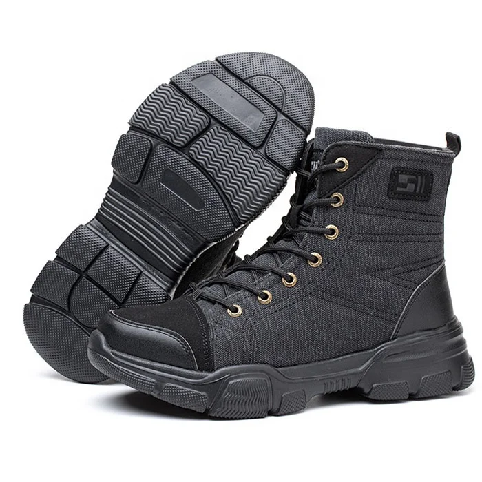Износостойкие высокие ботинки со стальным носком, хлопковые ботинки, легкие защитные ботинки с защитой от ударов и проколов, обувь для страхования труда