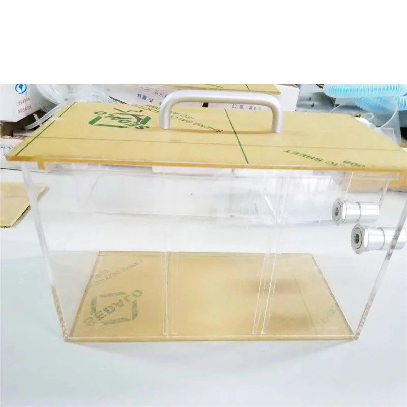 Wondcon Non-skid Feet Induction Chamber Durable Clear Acrylic Construction Anesthesia Box
