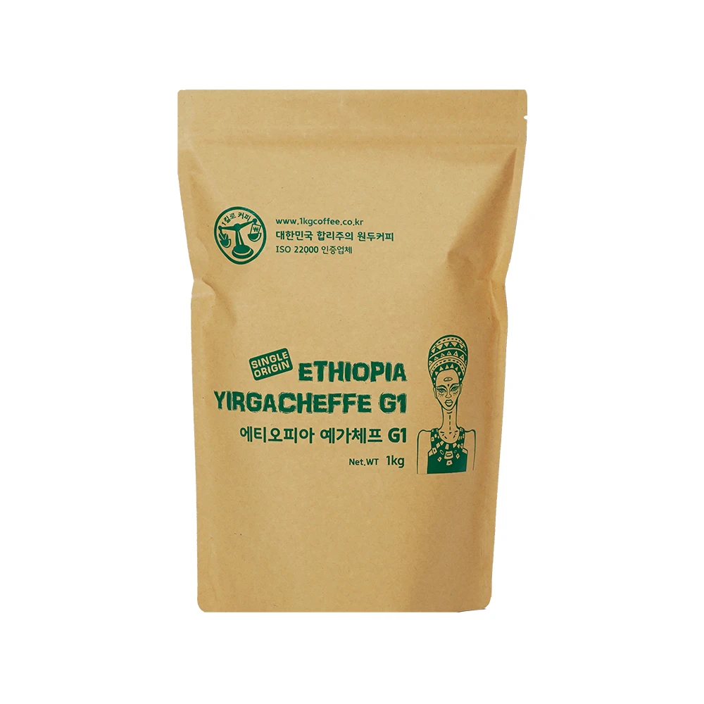 
1 кг кофе 100% жареные кофейные зерна с глубоким вкусом (не замесленный кофе)-одного происхождения Эфиопия Yirgacheffe G1 (35,27 унции) 