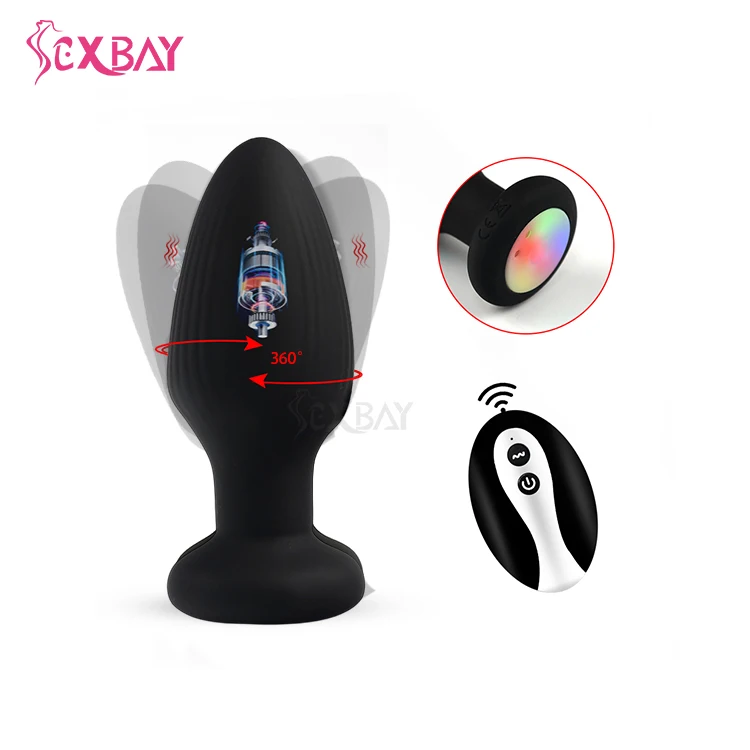 SEXBAY 2024 latest feature 360 Swing Anal plug 10 frequency vibrator Butt plug Remote vibration anal plug male prostate