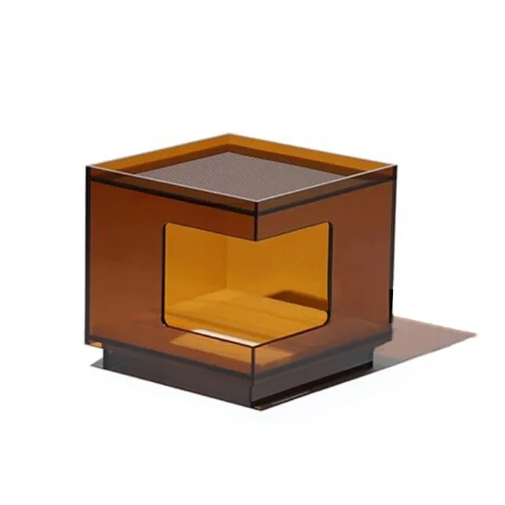 Transparent acrylic coffee table side table  colorful design  living room bedroom can be customized adjustable office table