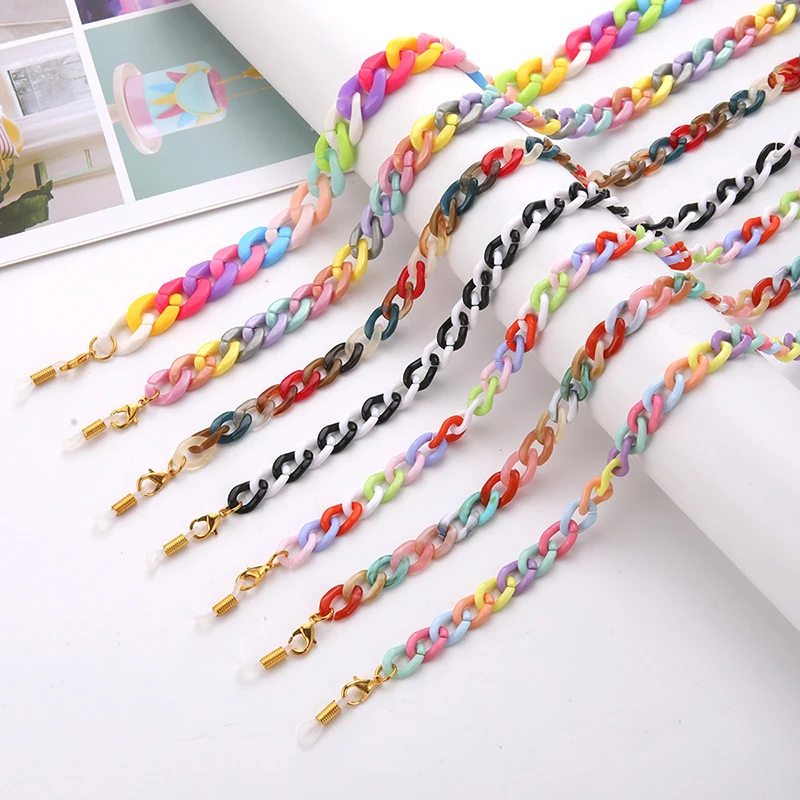 Акриловая цепочка для солнцезащитных очков Женская разных цветов ожерелье лица в маске шнурок шеи держатель шнур веревка