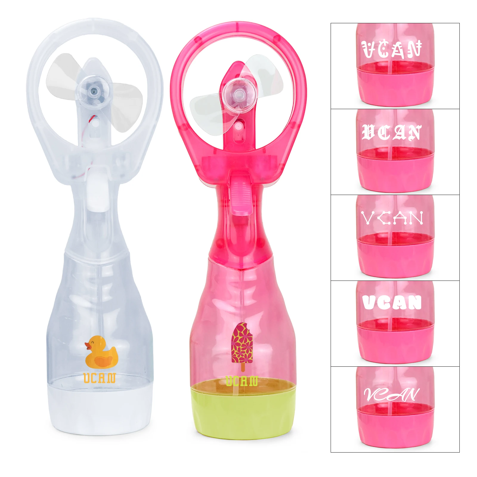 Misting Fan Portable Hand Held Spray Fans Battery Operated Cooling Stay Cool Mist Water Spray Bottle Fans with Water Tank