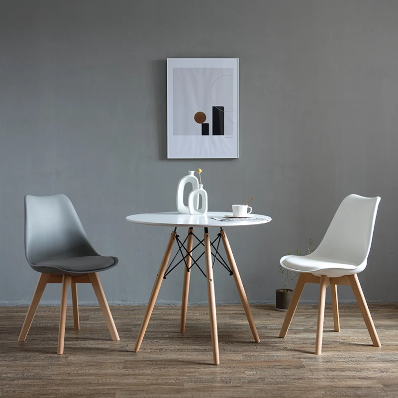 Hot price cheap Wood Dining Chair furniture Nordic Simple Restaurant Plastic Dining chair Modern Dining Room Chairs