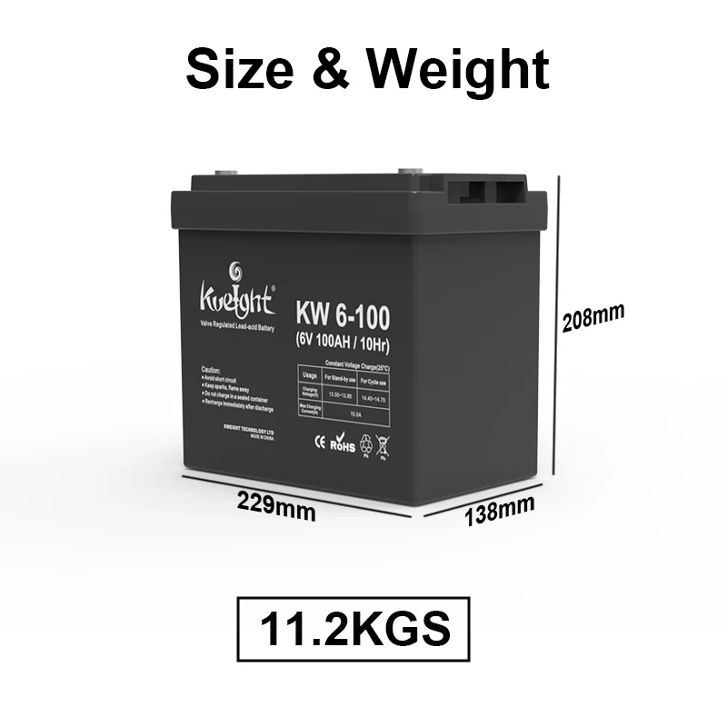 Featherweight 6V 100Ah Gel AGM Deep Cycle Marine SMF Sealed Lead Acid Battery Superior-Quality VRLA Battery for Sale Gel Battery