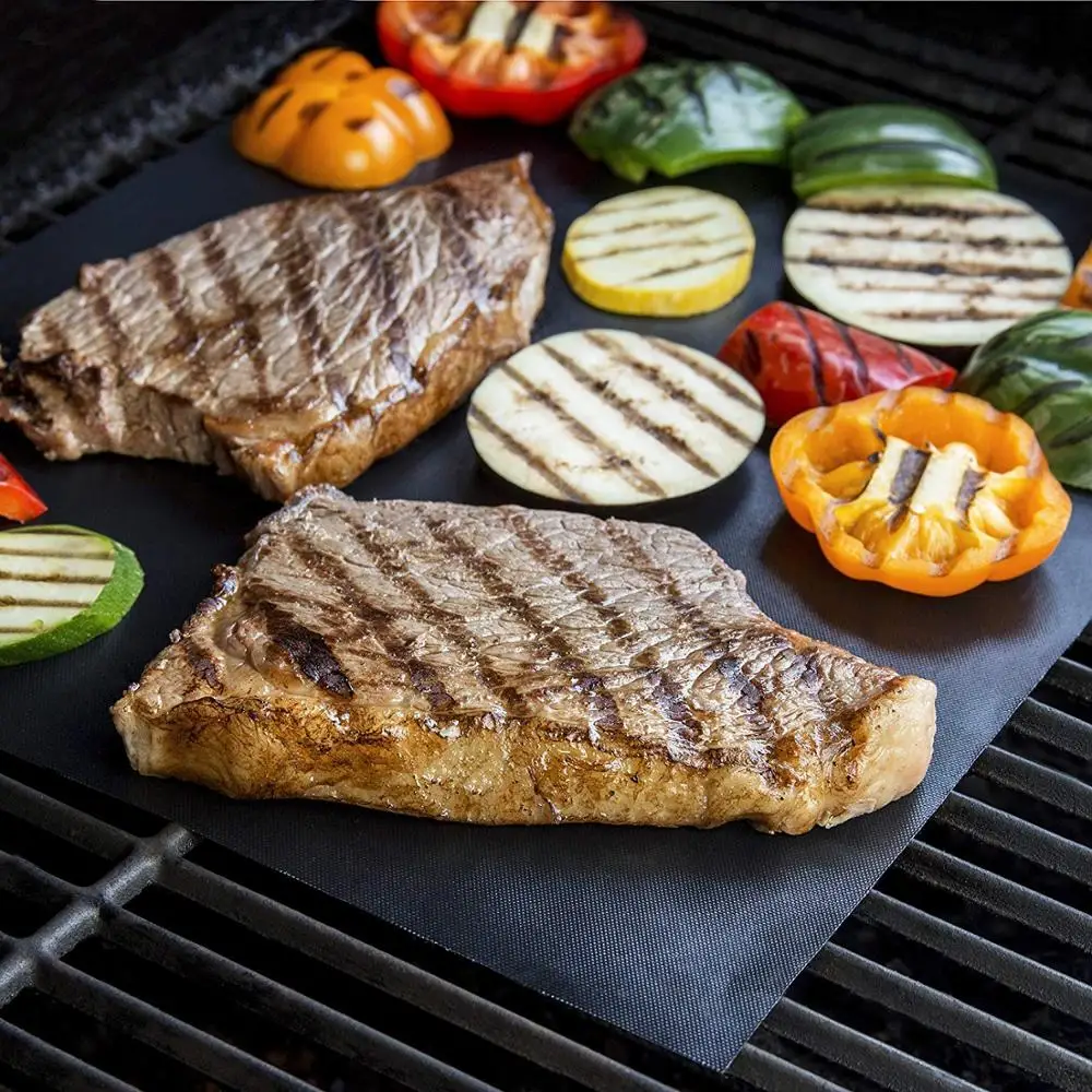 Non-stick reusable BBQ hotplate liner baking sheet