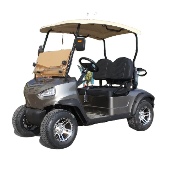 5kw Pmsm Motor 100km Mileage 2 Seats Electric Lifted Golf Cart