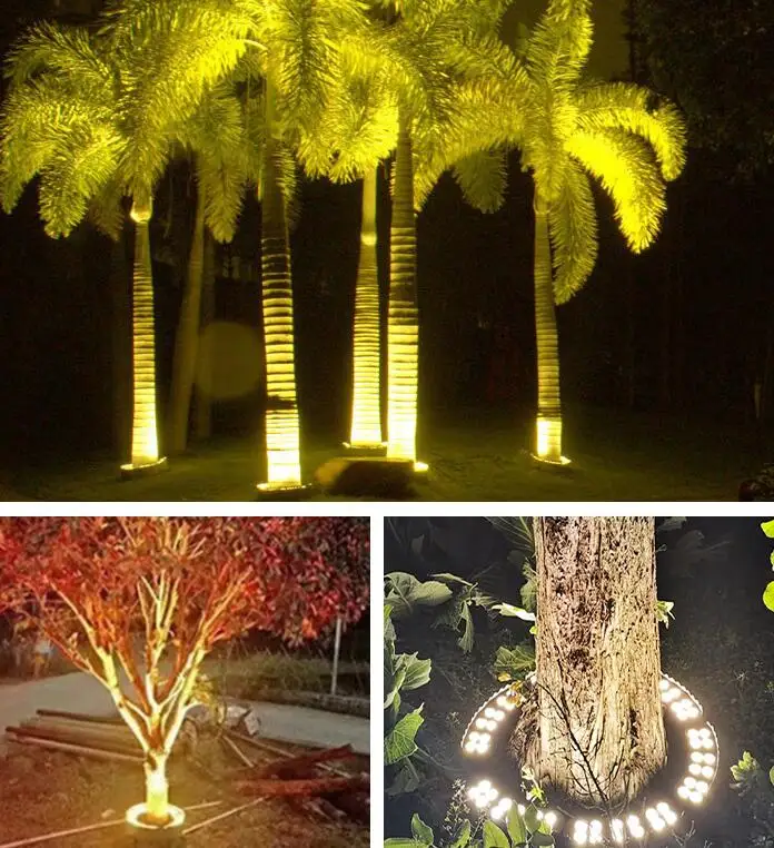 Уличный водонепроницаемый IP65 12 Вт светодиодный светильник на дереве алюминиевый корпус DC 24 В садовый ландшафтный для деревьев электрический 220