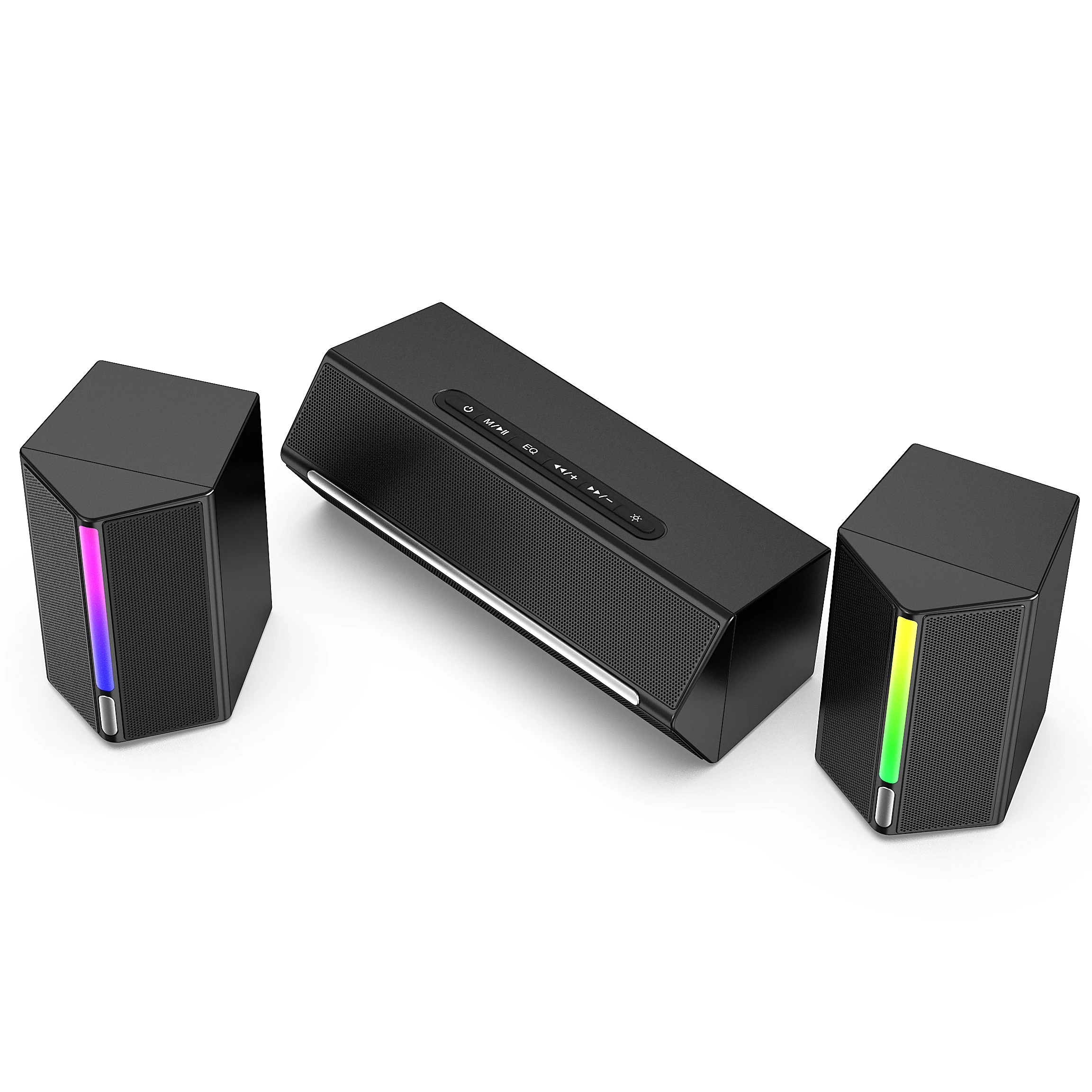Fifine A22 2,1 канал 360 стерео беспроводной объемный RGB звуковой бар BT динамик Bluetooth динамик игровые колонки