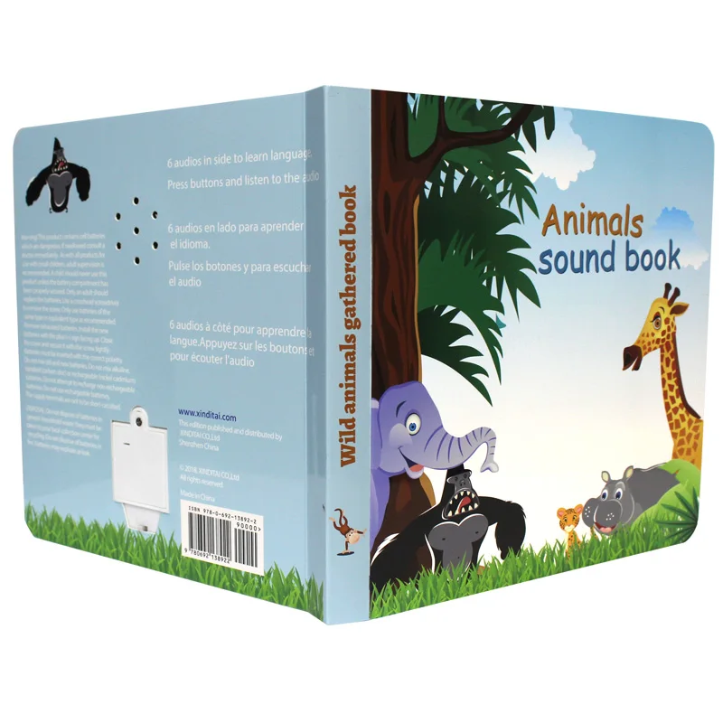 High quality product Khmer sound book and  baby sound book module kid learning activity music book