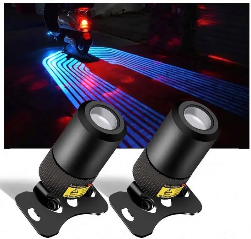 Motorcycle Lighting System Ghost Shadow Welcome Lights Motor Laser Spot Lamp Projector Motorcycle Angel Wing Lights