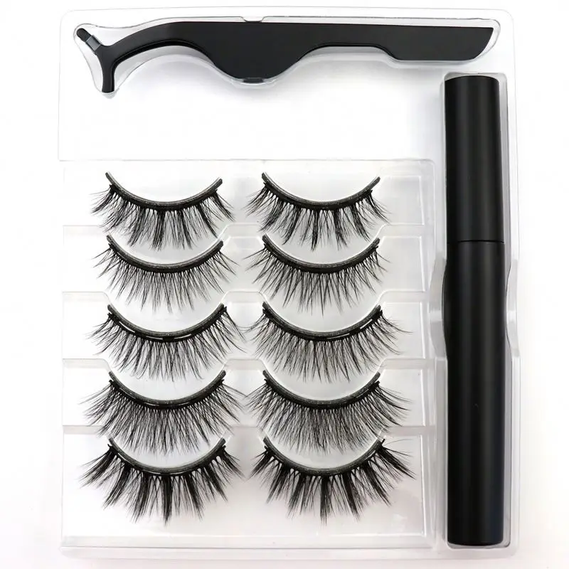 4 pairs set new styles magnetic eyeliner and magnetic lashes 3d wholesale magnetic eyelashes