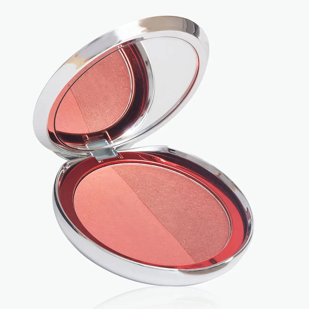 Wholesale Custom Two-color High Pigmented Make Up Multiple Shade Shimmer Matte Blusher Pan Talc Free 2 Colors Blush Palette