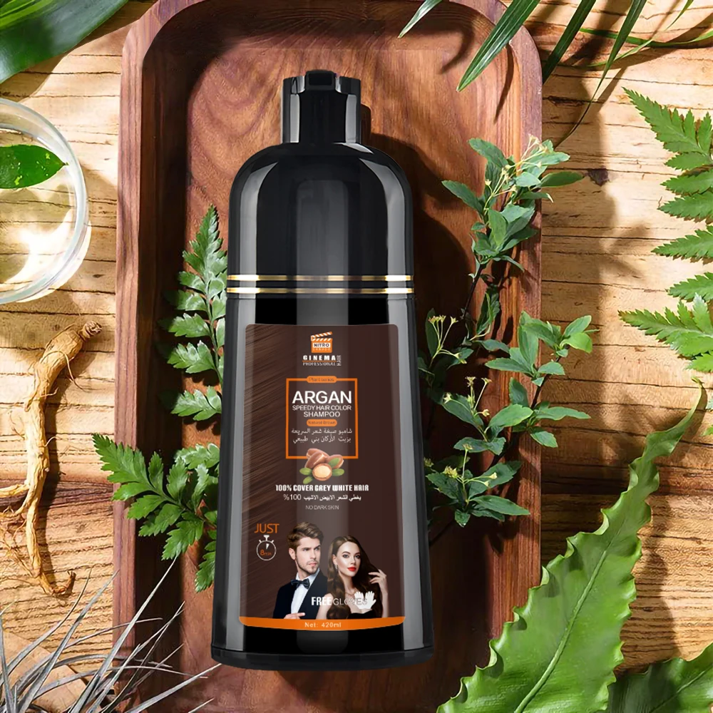 Own Brand Professional Customized Black Hair Shampoo Ammonia Free Organic Hair Dye Shampoo Purple Hair Dye Shampoo Many Colors