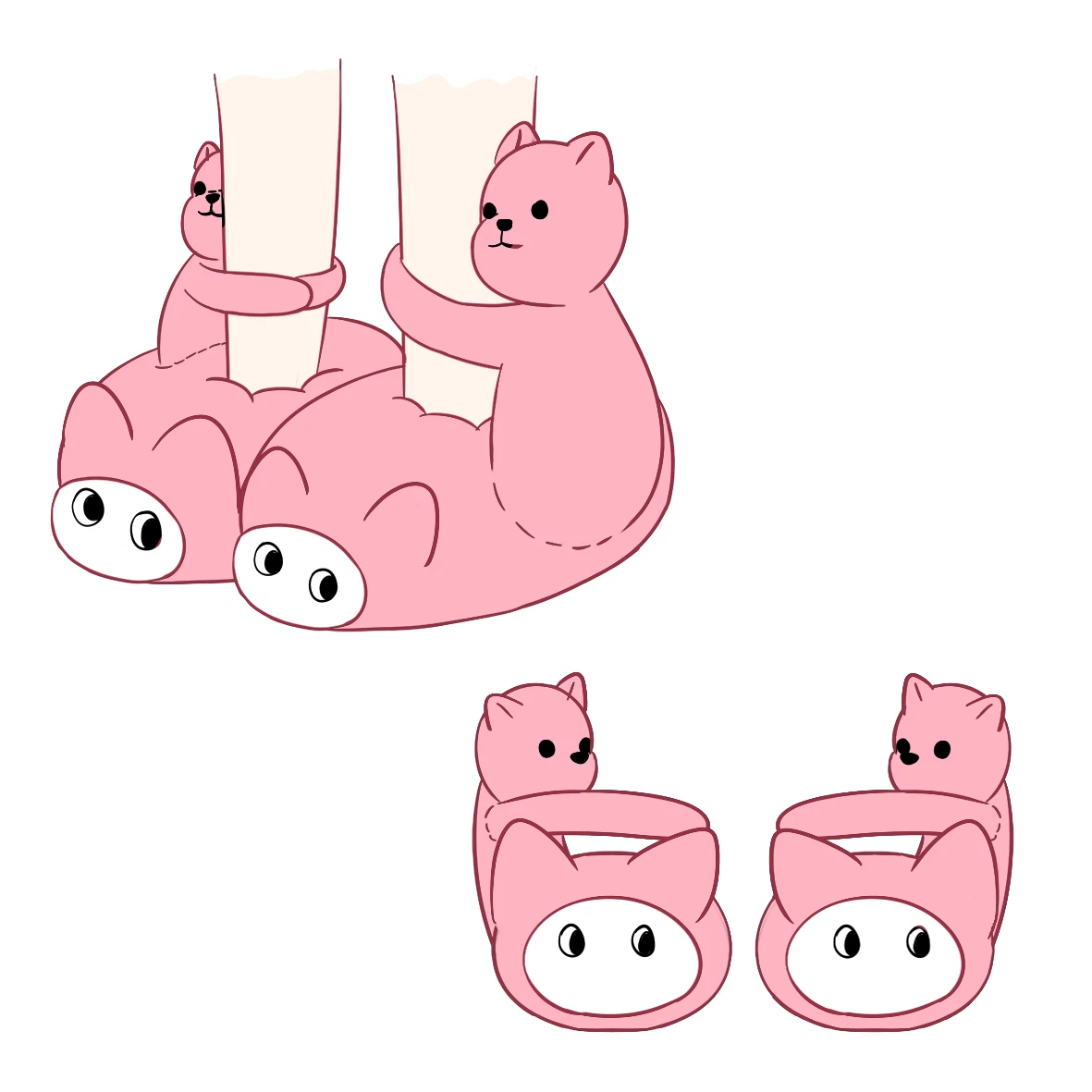 Design Custom winter soft cartoon rat plush home indoor mouse-shaped fur animal print slippers for Unisex