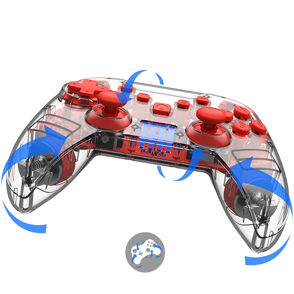 Wireless Transparent Pro Controller gamepad controller console mobile joystick Remote with Vibration Console