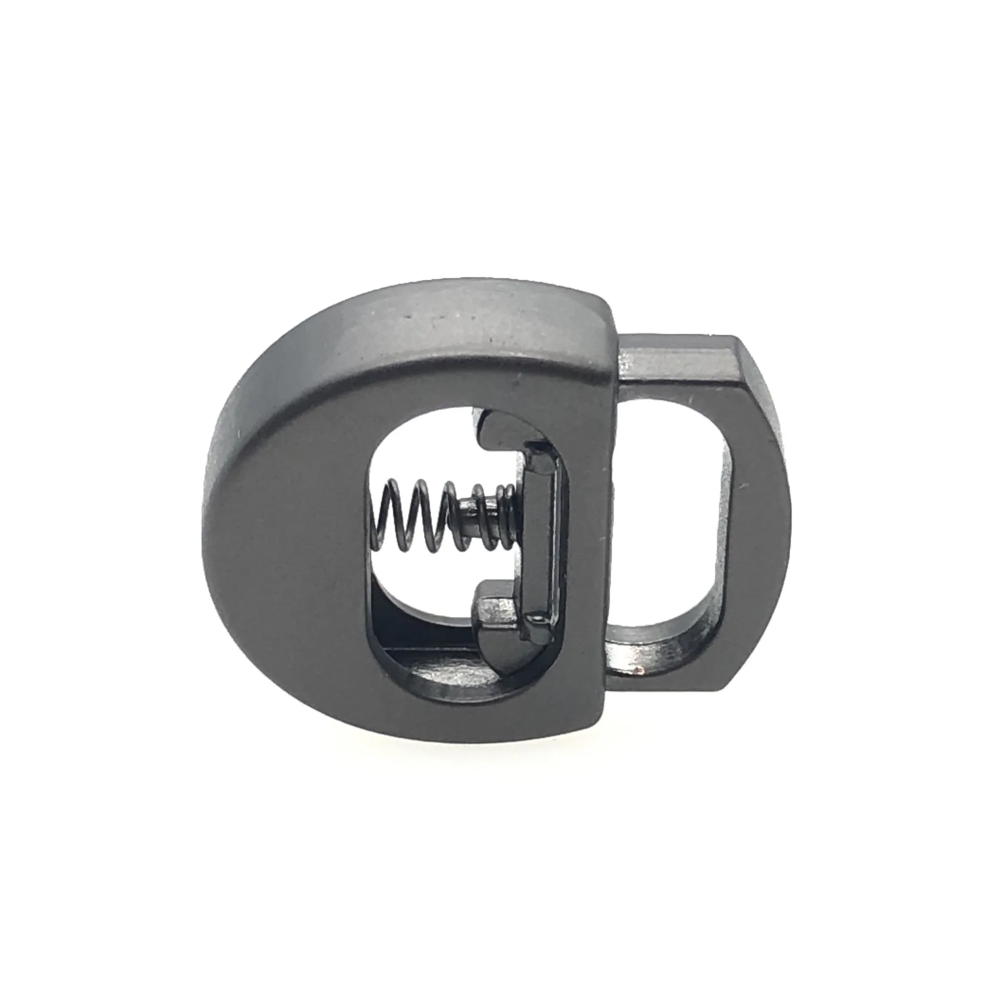 Factory wholesale big metal fastener crimp iron sleeves double cord rope stopper