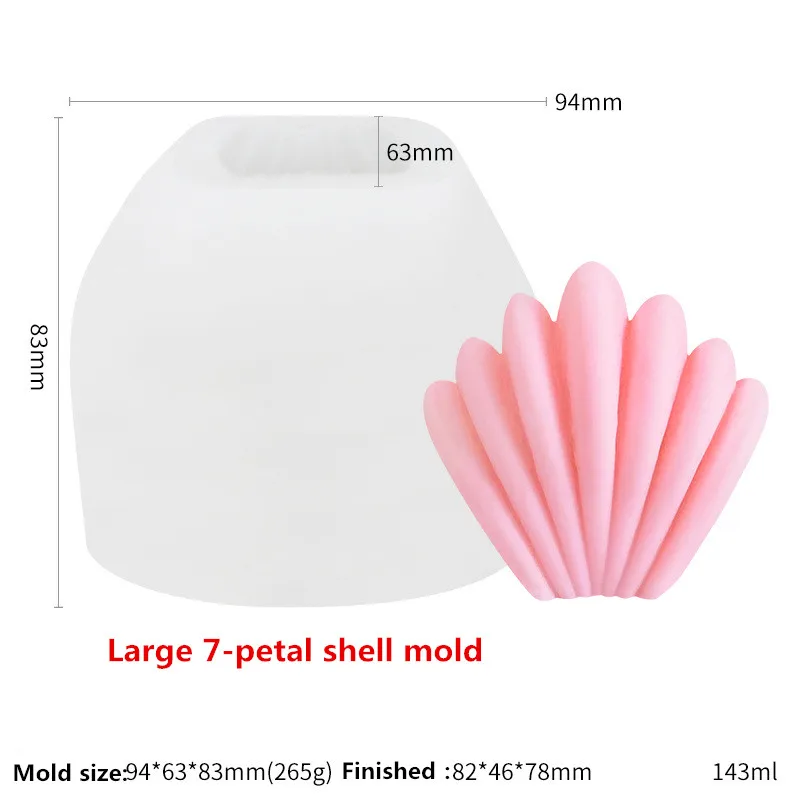 1970 Shell Candle Silicone Mold DIY Ocean Series Conch Plaster Mold