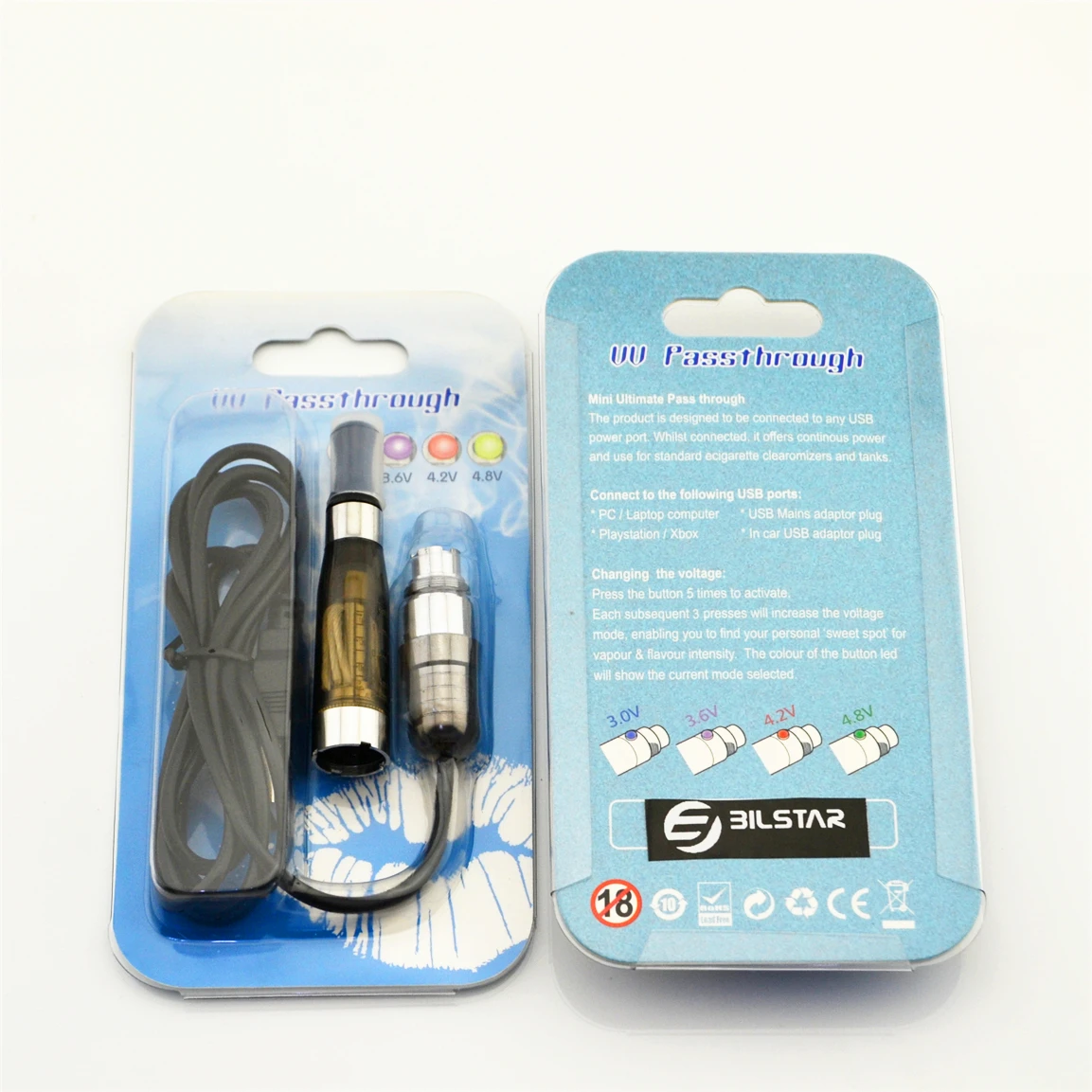  Зарядное устройство Mini Ego USB VV с переменным напряжением для электронной сигареты eGo CE4