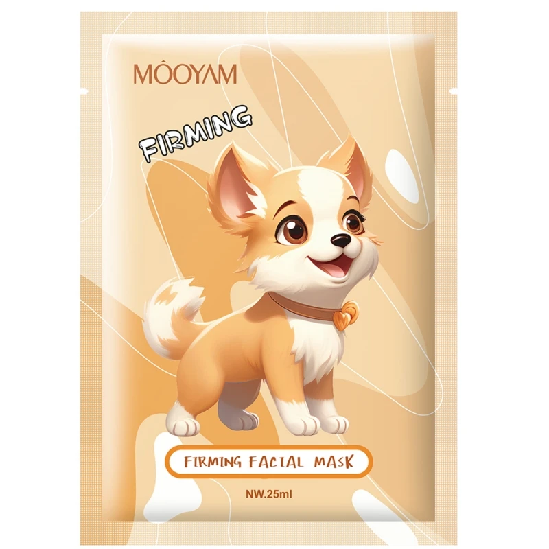 10 Types Animal Puppy Face Mask Sheet Skin Care Whitening Moisturizing Anti-aging Private Label MOOYAM 25ml Facial Mask