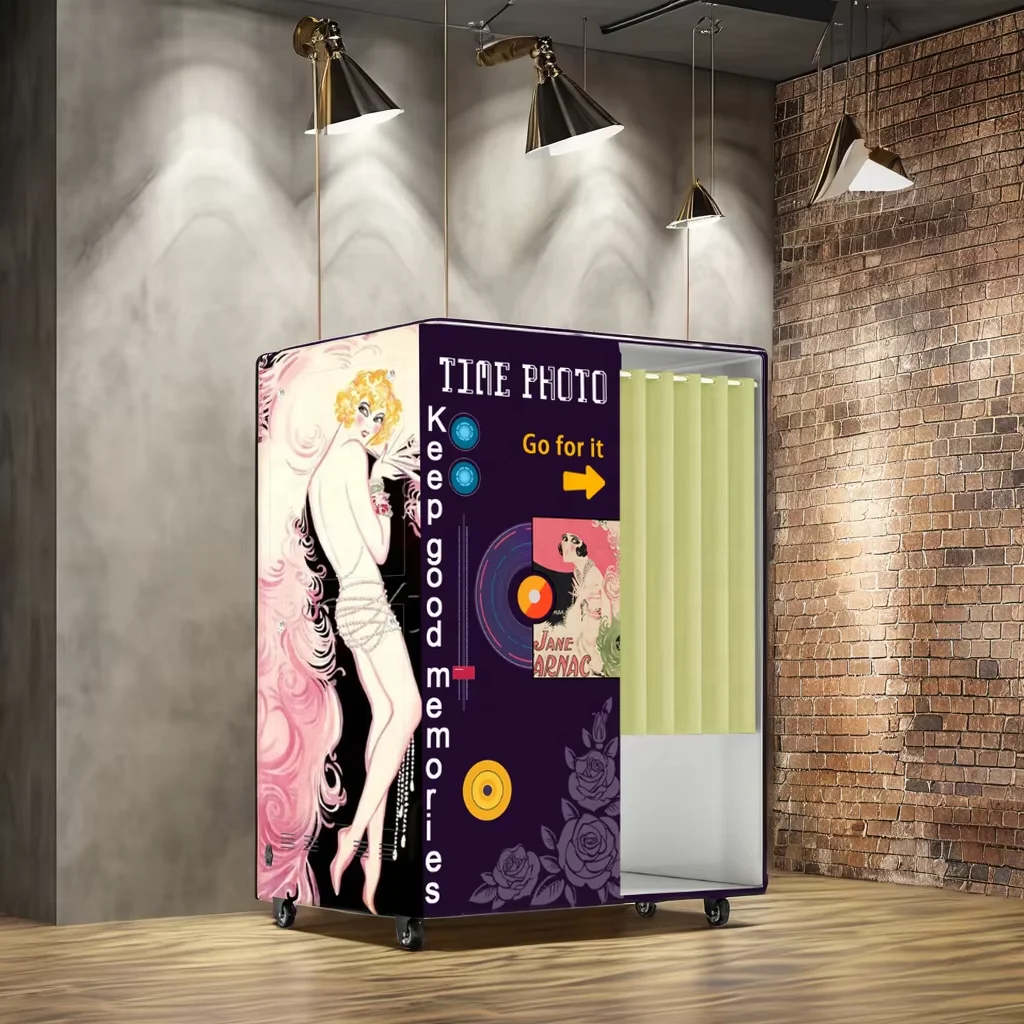 Customized Interactive Selfie  Photo Booth Vending Machine Compatible with Cameras iPads SLR Smartphones-Made China