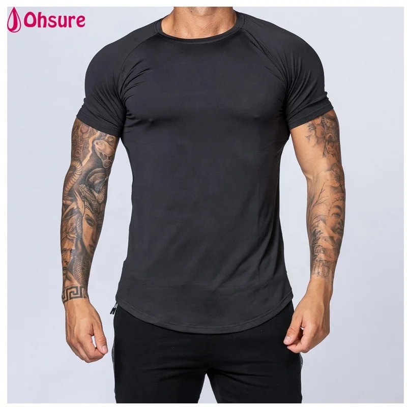 
Sport Wear Muscle Fit Tshirts Running Sport Shortsleeve T-shirt for Men Gym Fitness Tshirt Activewear 