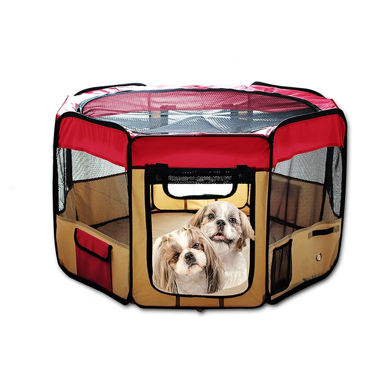 Portable Foldable Dog Fence House Puppy Exercise Pen Kennel Pet Playpen For Cat Rabbit Hamster