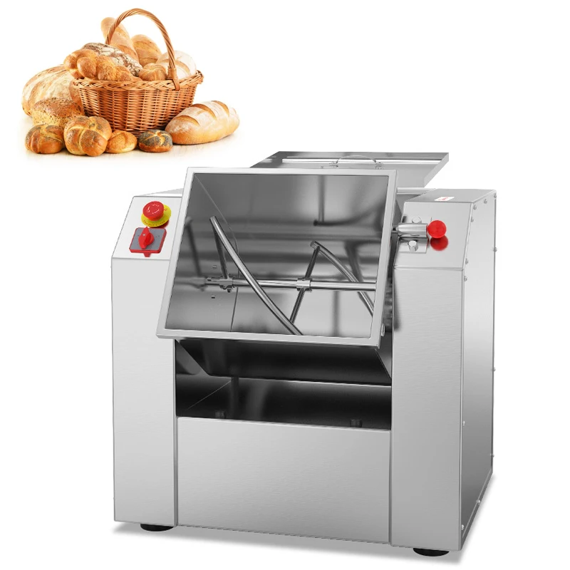 100kg 150kg 200kg 250kg Capacity Horizontal dough mixer for biscuit bread dough mixing