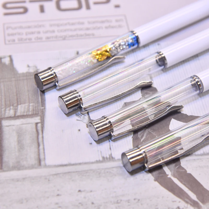 RTS Sublimation Ink Pens Blanks With Shrink Wrap Metal Ballpoint Pen for Custom Printing Sublimate snow globe Pens Ballpoint