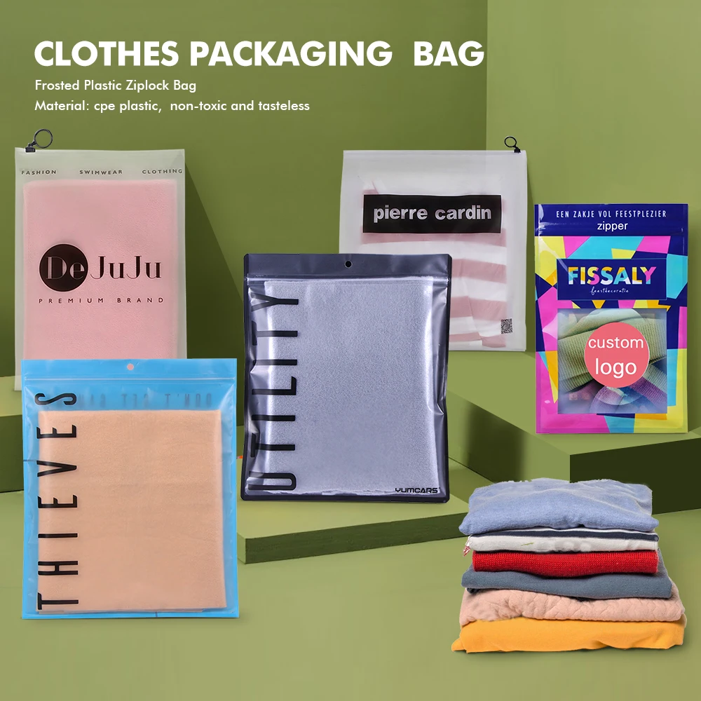  Таможня напечатала Resealable упаковку одежды ziplock поли мешки для пластичная застежка-молния упаковывая мешок Opp