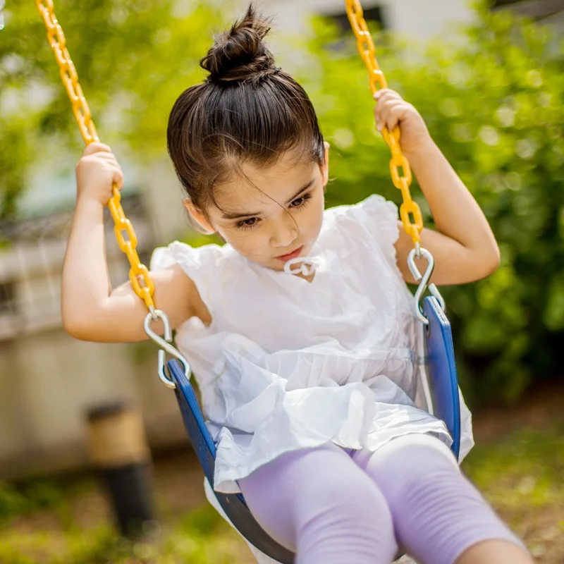 Children Outdoor Backyard Toys Tree Swing Blue Belt Swing