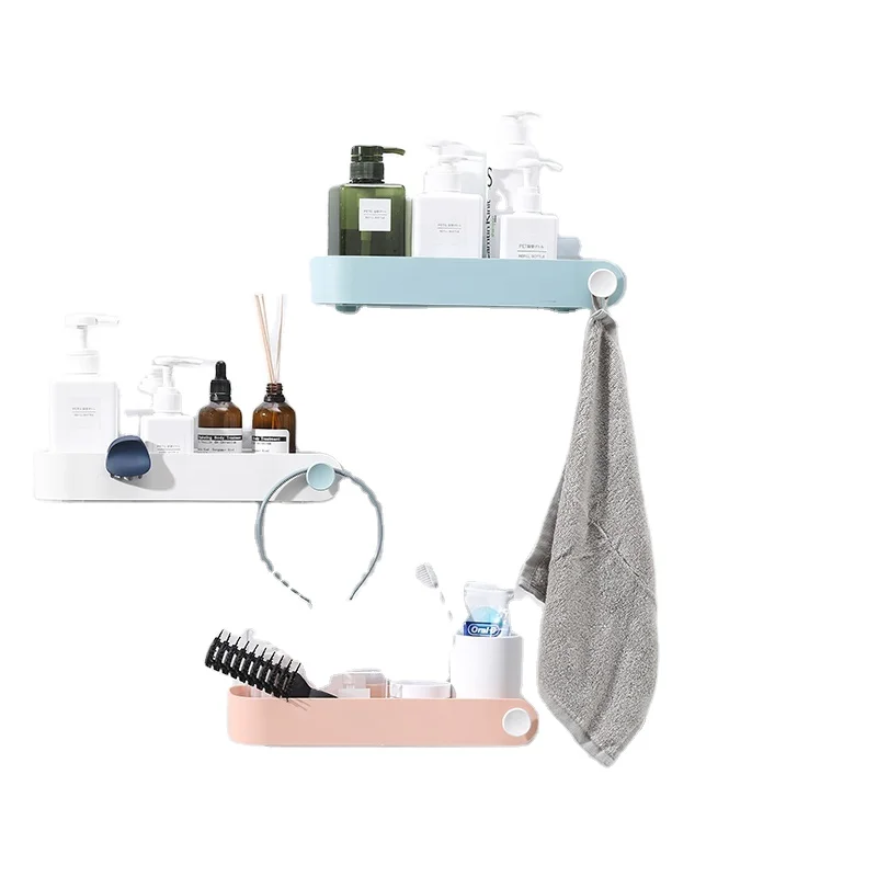 Оптовая продажа, новый дизайн, настенные полки для ванной, прочный кухонный клей, держатель для шампуня