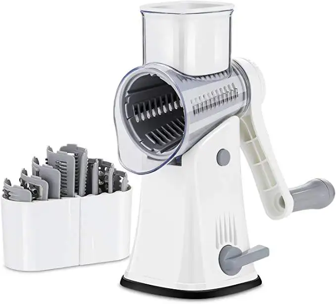 Multi Purpose 5 in 1 Rotary Cheese Grater amazon Hot Selling Vegetable Slicer Cutter Vegetable Grater