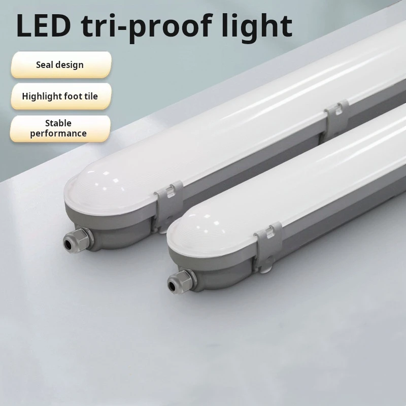 30K-40K-60K CCT Selectable IP65 Waterproof 120lm/w Linear Led Tri Proof Light with CE Rohs