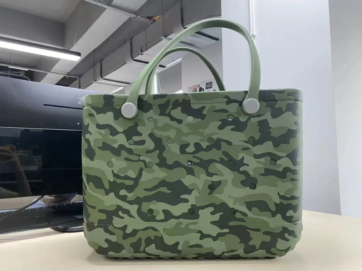 2022 Hot Sale Women Wholesale Beach Waterproof Tote Bags Custom Summer Rubber Large Fashion Eva Silicone Bogg Bag