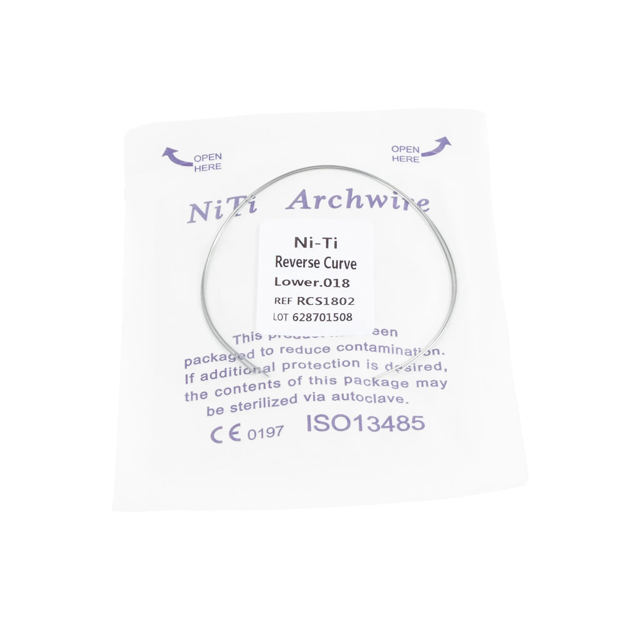 Arch Wire Niti Arch Wire Super Elastic Reverse Curve Dental Manufactures Orthodontic Niti Arch Wire