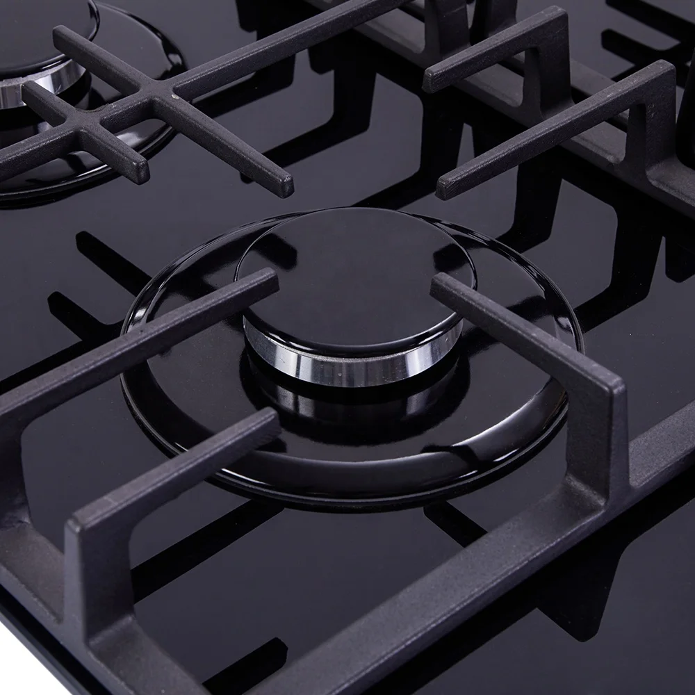 In stock kitchen glass top stainless steel built-in 4 burner gas ceramic cooktop other gas stove cooktops for home