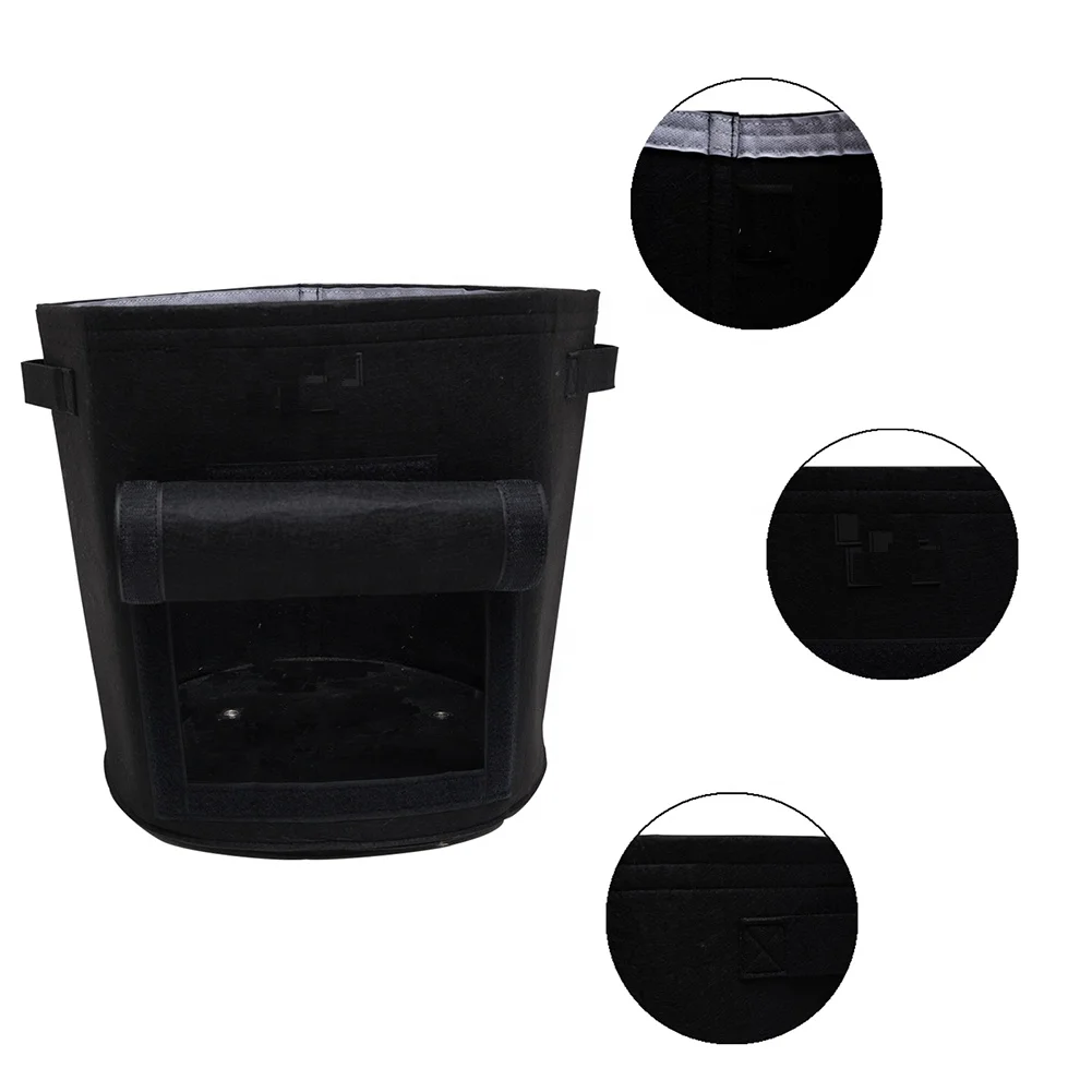 9 Gallon Potato Plant Bag Durable Non-Woven Fabric Grow Bag Garden Fabric Pot with Dual Handles