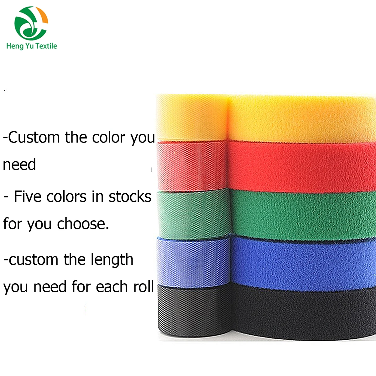 reusable custom back to back nylon hook and loop strap fastener cable ties