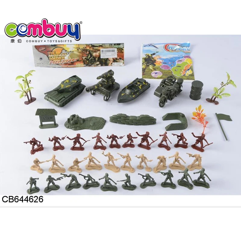 Top selling cheap set kids play soldier base military tank toys