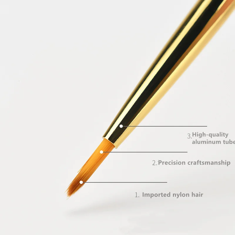 Professional 10 pcs. white wooden handle nail paint brush set professional nail art brush set high quality nail art brush sets